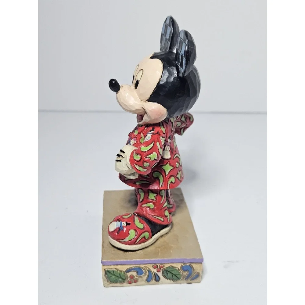 Jim Shore Disney Traditions Magical Morning Mickey Christmas Pajamas Figurine - Picture 5 of 8